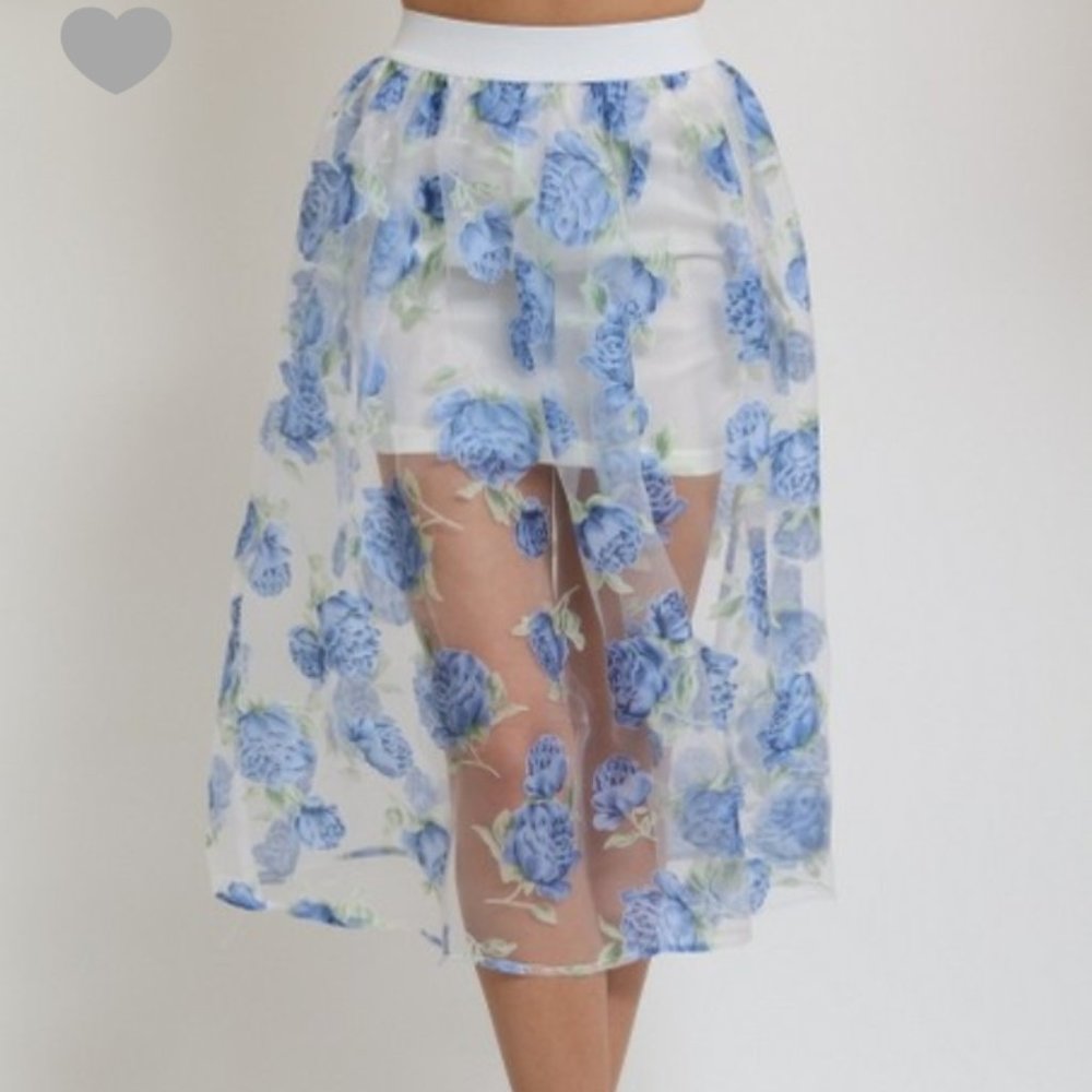Floral Sheer Skirt